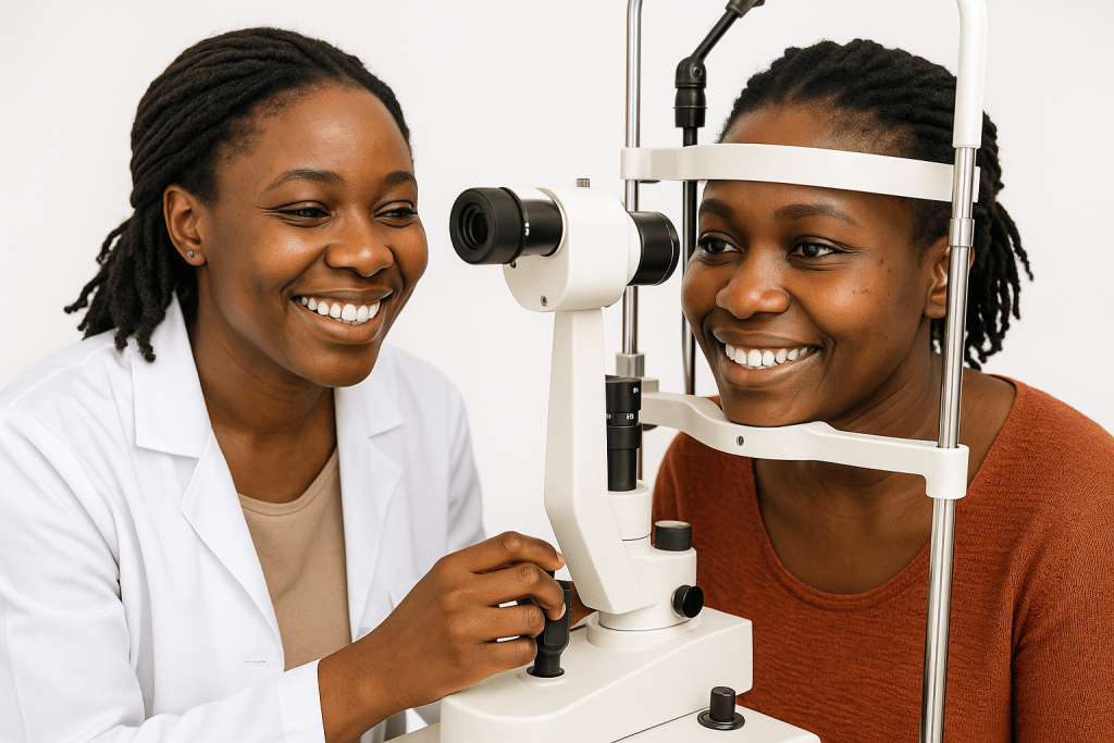 Sickle cell eye disease examination